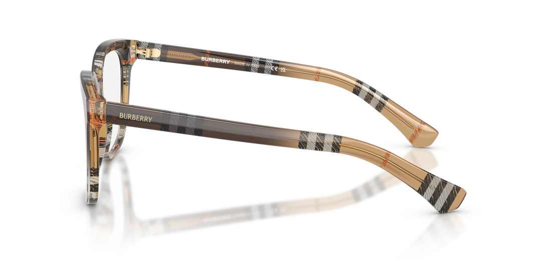 Prescription glasses burberry be2439 4202 marron pantos femenino size 50mm - Detailed view