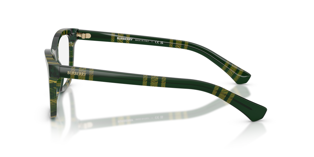 Prescription glasses burberry be2440 4169 verde rectangular femenino size 54mm - Detailed view