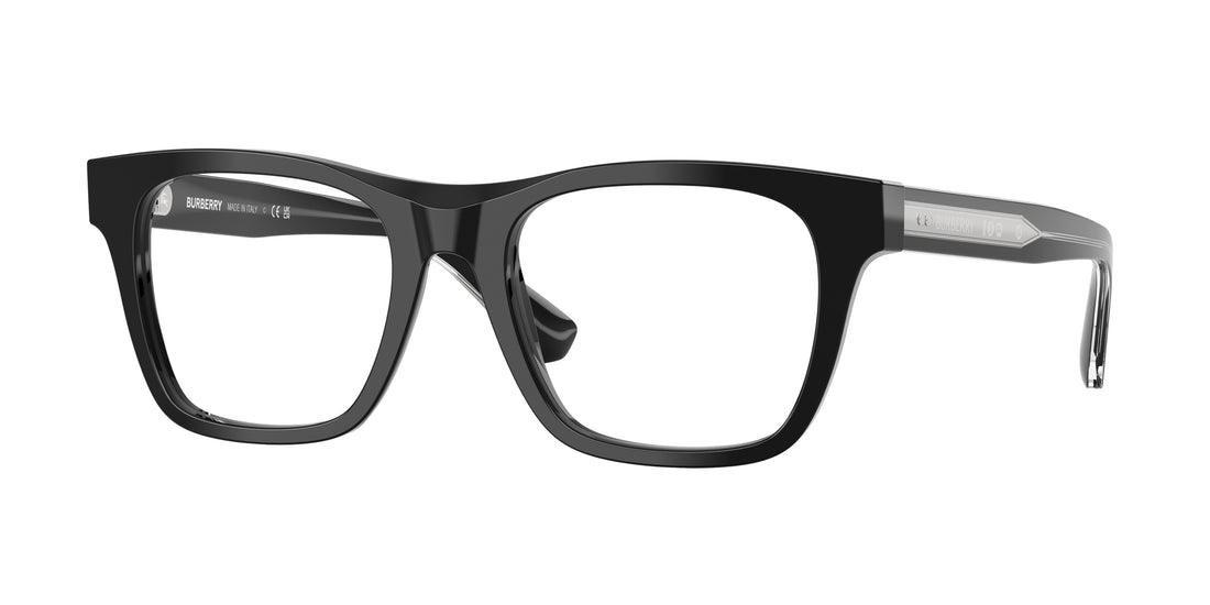 Prescription glasses burberry be2445 4206 negro square masculino size 52mm - Main view