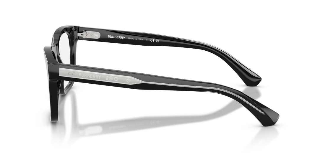 Prescription glasses burberry be2445 4206 negro square masculino size 50mm - Detailed view