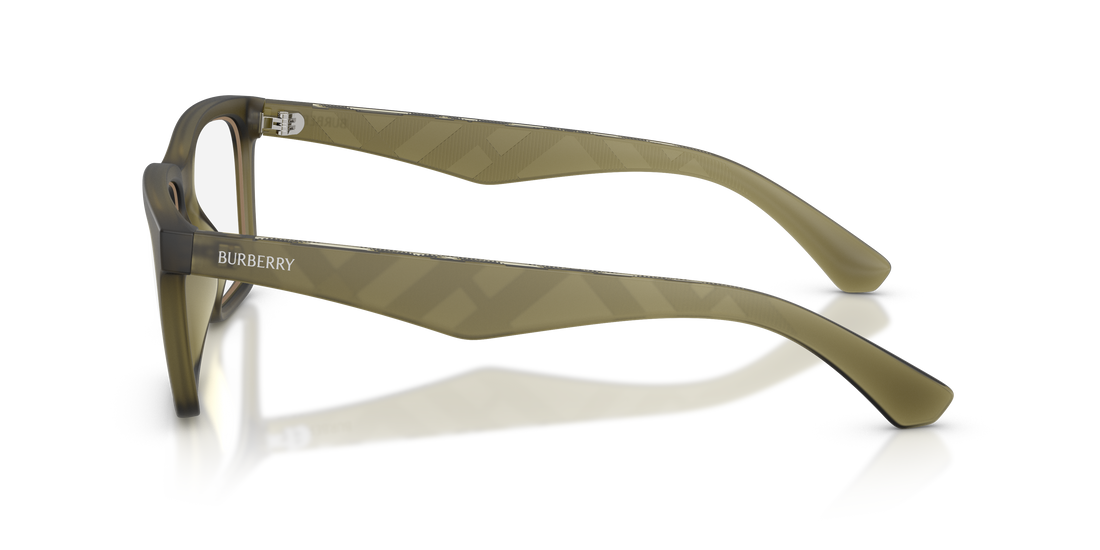 Prescription glasses burberry be2446u 4212 verde rectangular masculino size 53mm - Detailed view
