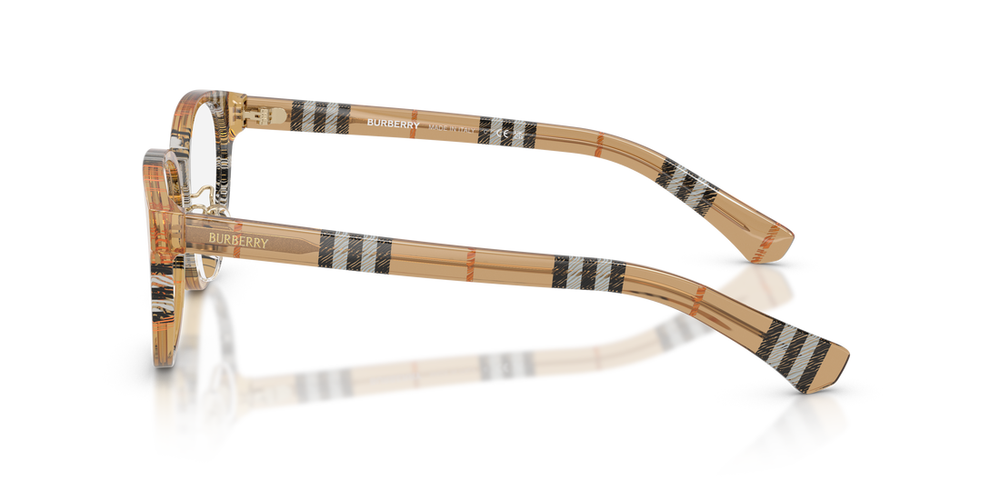 Óculos graduados burberry be2448d 4163 marron pantos femenino tamanho 53mm - Vista de detalhe