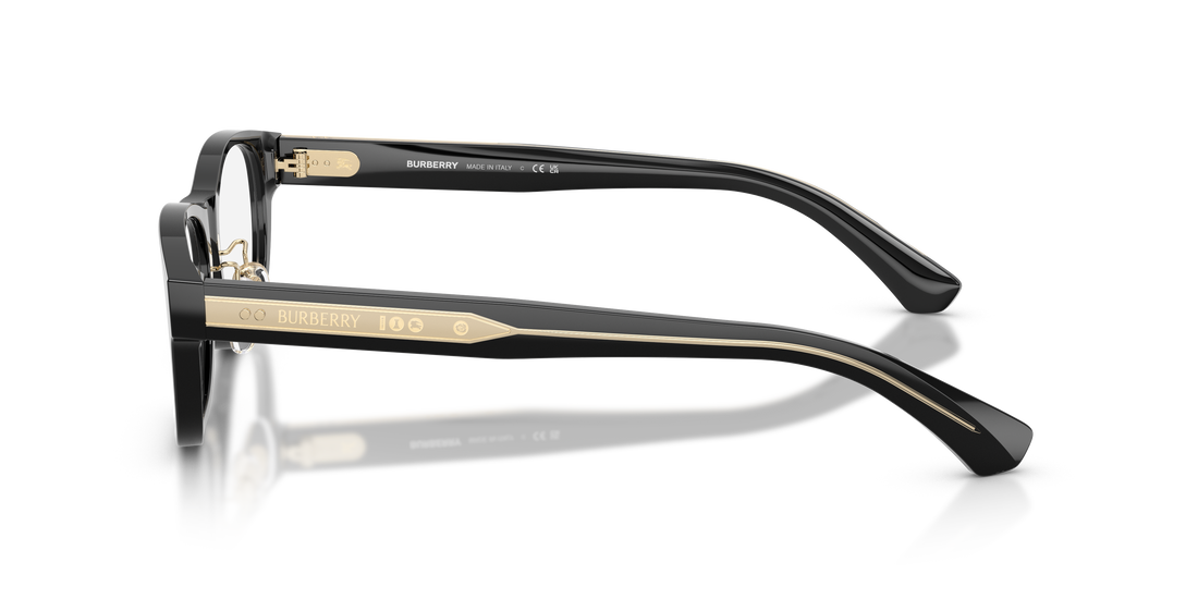 Óculos graduados burberry be2449d 4206 negro rectangular masculino tamanho 53mm - Vista de detalhe