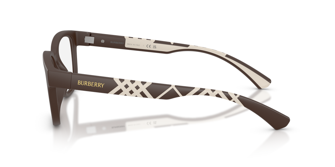 Occhiali da vista burberry be2451u 4234 marron rectangular masculino taglia 54mm - Vista dettagliata