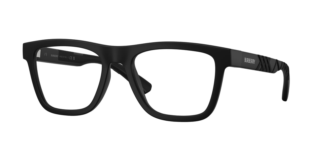Prescription glasses burberry be2452u 3464 negro rectangular masculino size 51mm - Main view
