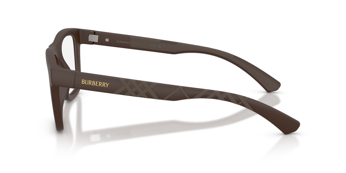 Occhiali da vista burberry be2452u 4234 marron rectangular masculino taglia 51mm - Vista dettagliata