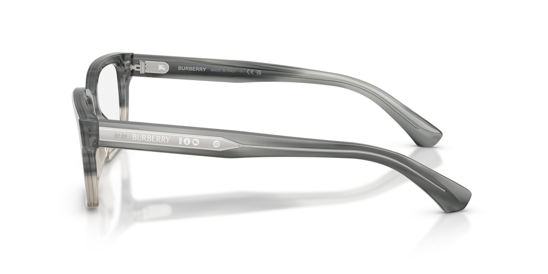 Occhiali da vista burberry be2453 4208 gris rectangular masculino taglia 55mm - Vista dettagliata