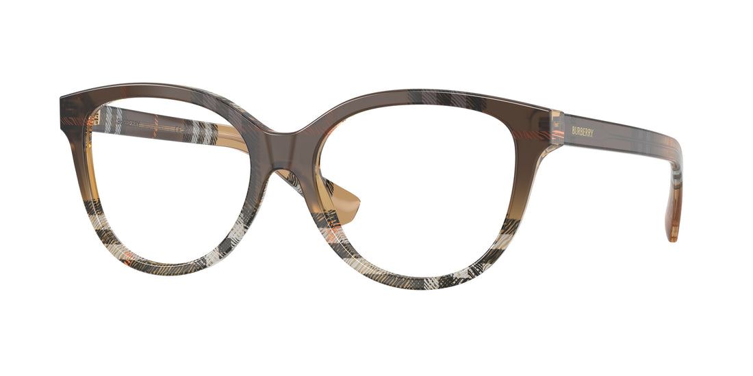 Lunettes de vue burberry be2456 4202 marron cat eye femenino taille 52mm - Vue principale
