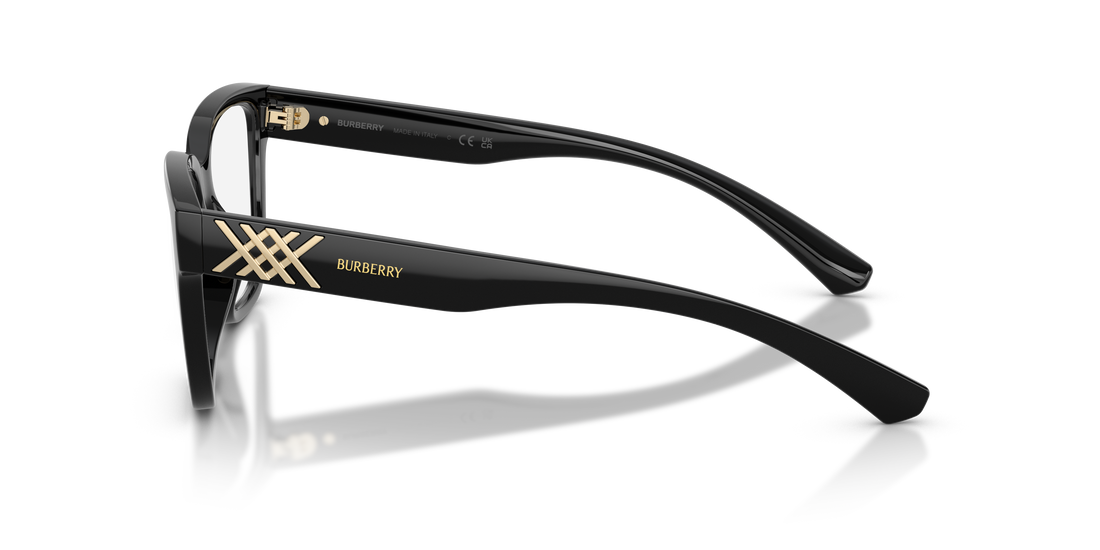 Occhiali da vista burberry be2457u 3001 negro square femenino taglia 52mm - Vista dettagliata