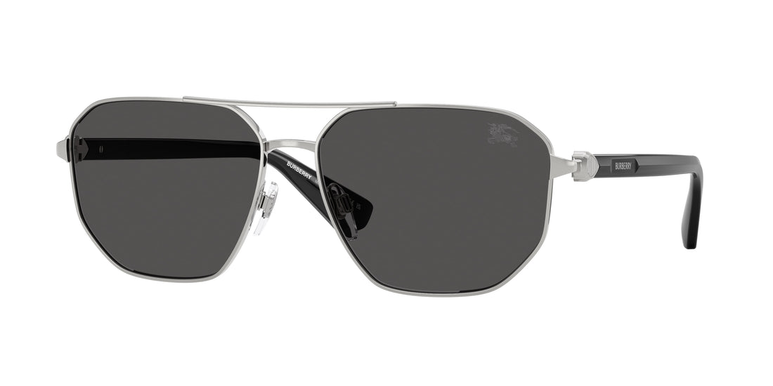 Occhiali da sole burberry be3166 100587 plateado pilot masculino taglia 60mm - Vista principale