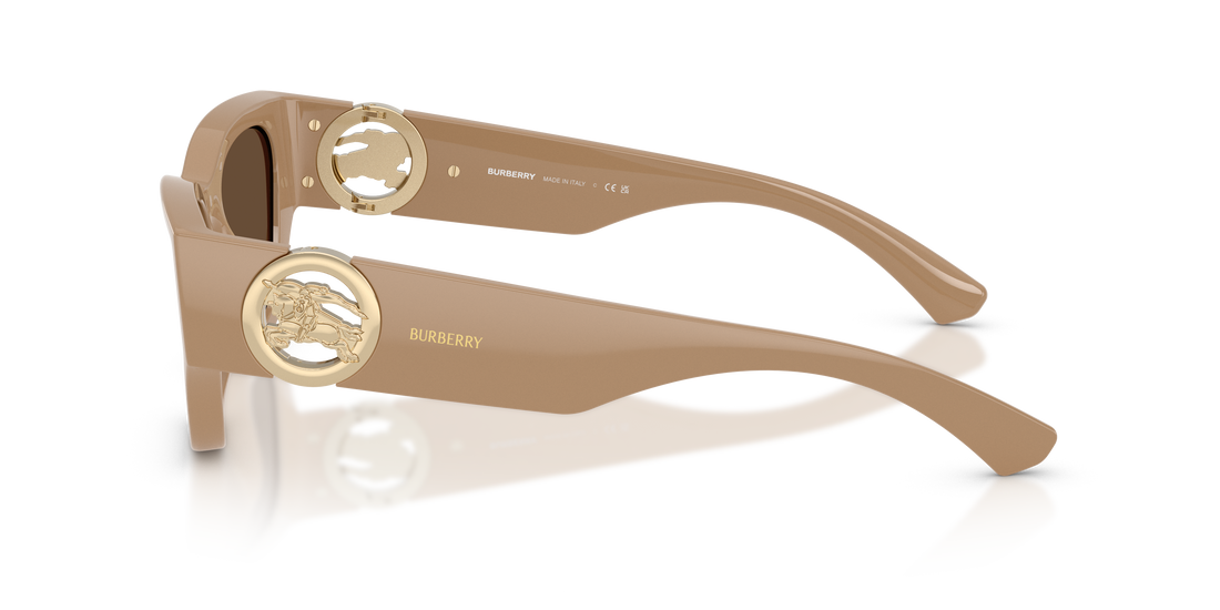 Occhiali da sole burberry be4467u 399073 beige cat eye femenino taglia 52mm - Vista dettagliata