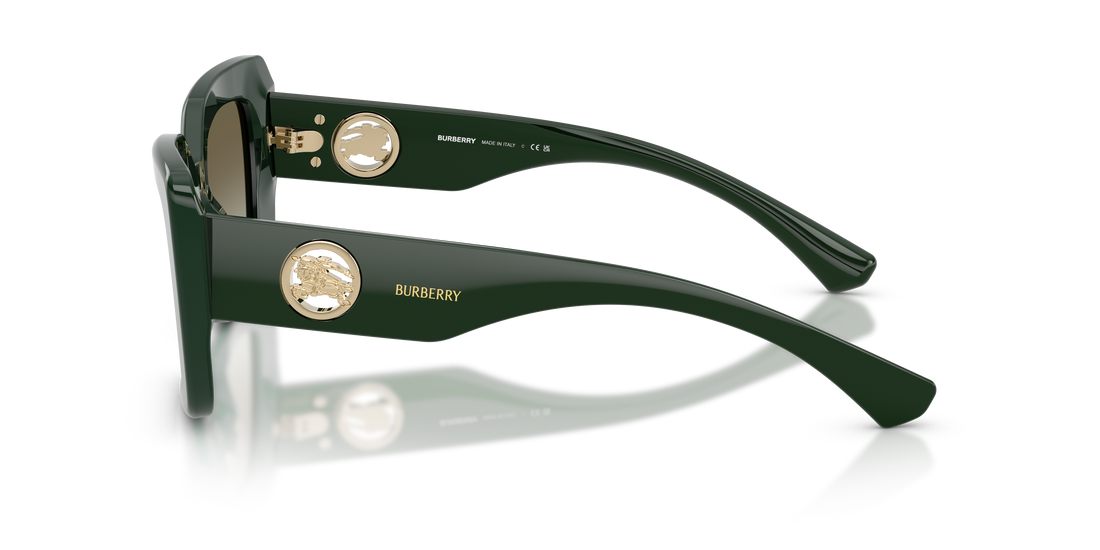 Occhiali da sole burberry be4476 42038e verde cat eye femenino taglia 51mm - Vista dettagliata