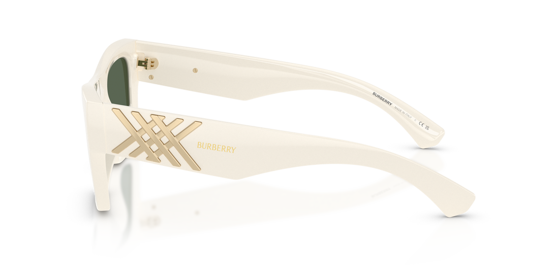 Lunettes de soleil burberry be4490u 421871 blanco rectangular femenino taille 53mm - Vue détaillée