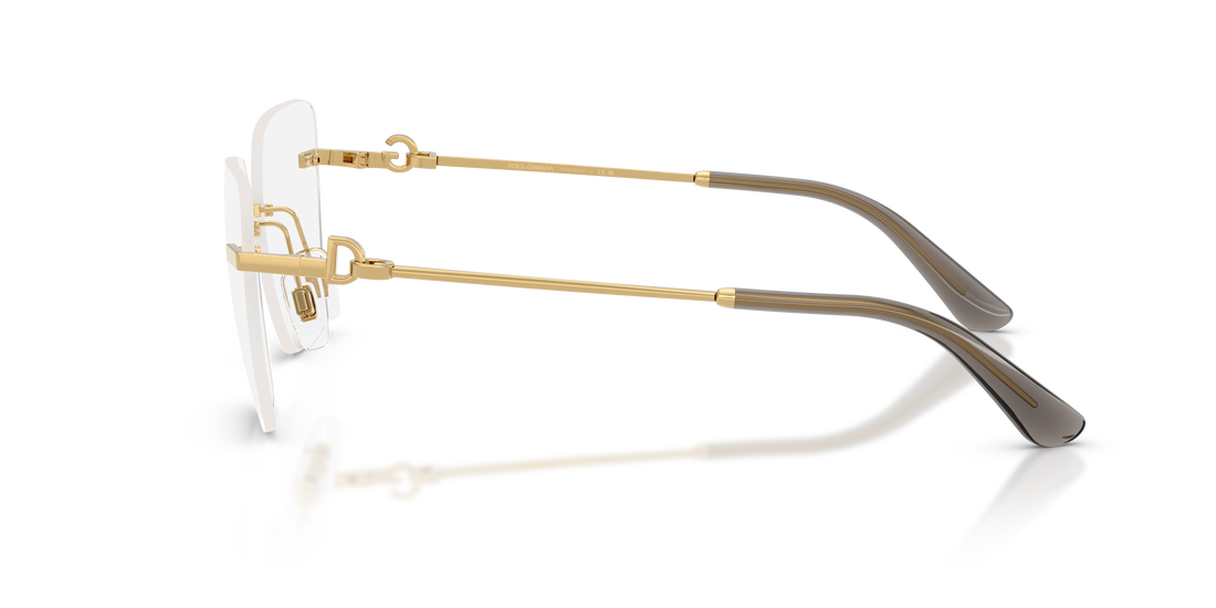 Prescription glasses dolce & gabbana dg1363 02 dorado cat eye femenino size 56mm - Detailed view