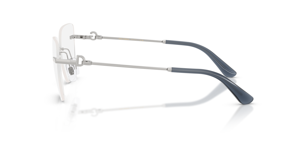 Prescription glasses dolce & gabbana dg1363 05 plateado cat eye femenino size 56mm - Detailed view