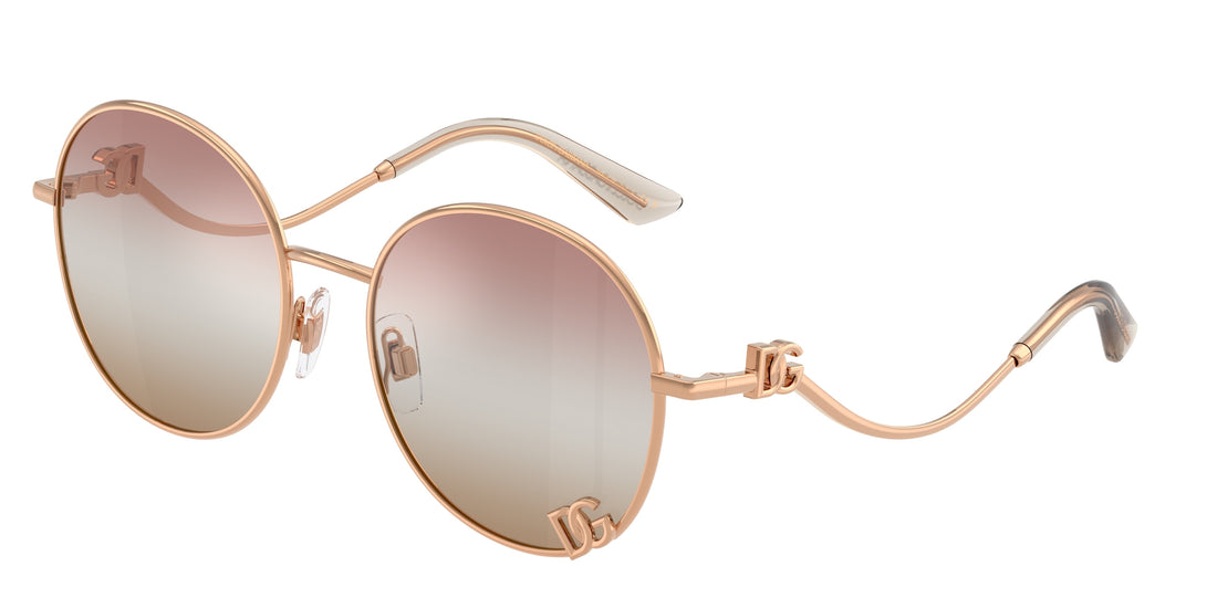Sunglasses dolce & gabbana dg2324 1298el dorado round femenino size 56mm - Main view