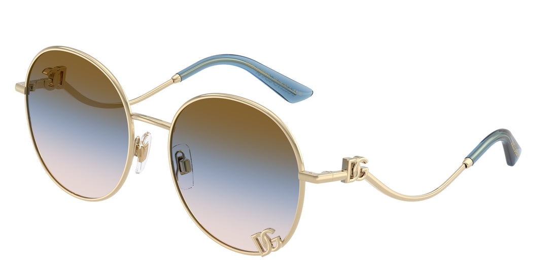 Sunglasses dolce & gabbana dg2324 488/u6 dorado round femenino size 56mm - Main view