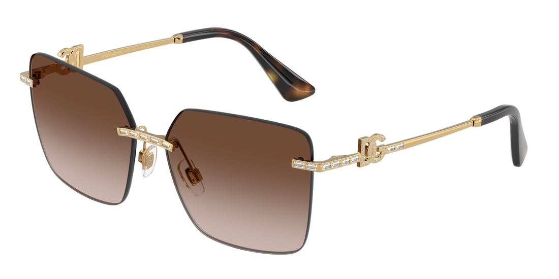 Sunglasses dolce & gabbana dg2332b 02/13 dorado square femenino size 59mm - Main view