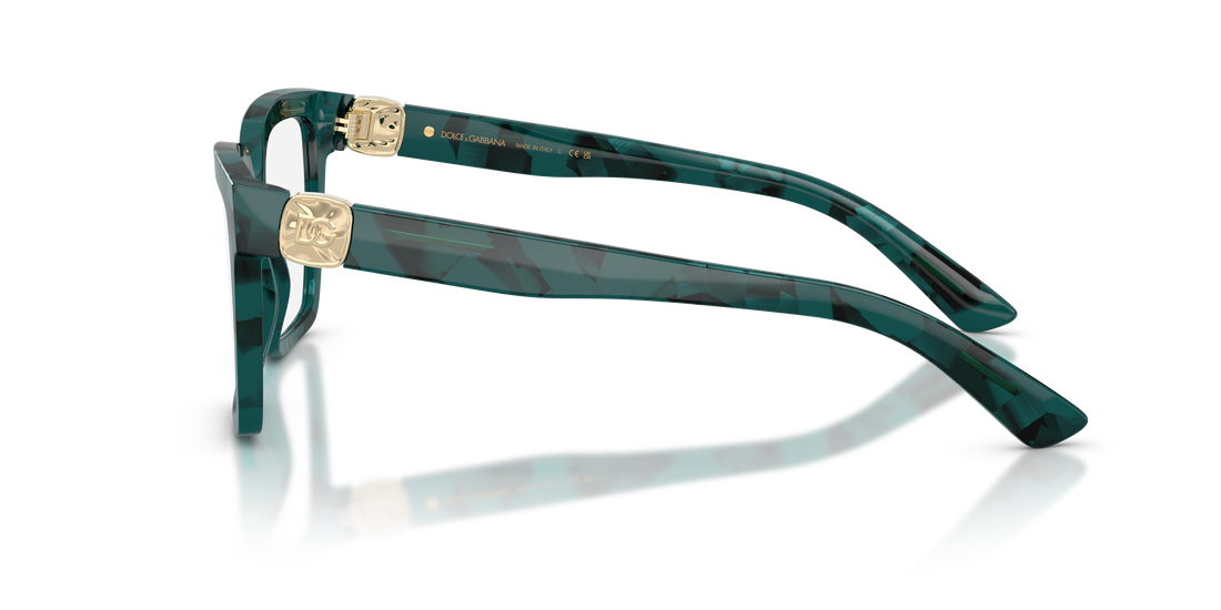 Prescription glasses dolce & gabbana dg3395 3460 verde square femenino size 53mm - Detailed view