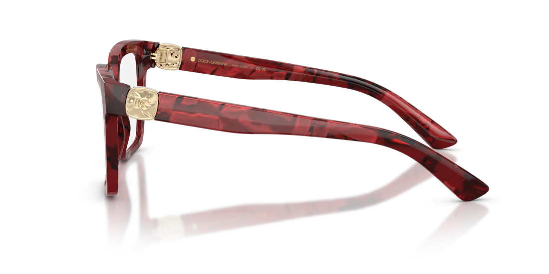 Gafas graduadas dolce & gabbana dg3395 3463 rojo square femenino talla 53mm - Vista de detalle