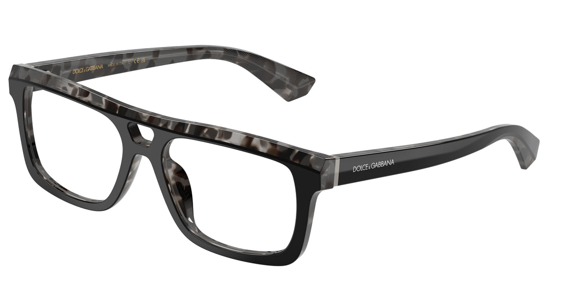 Gafas graduadas dolce & gabbana dg3431 3403 negro rectangular masculino talla 56mm - Vista principal