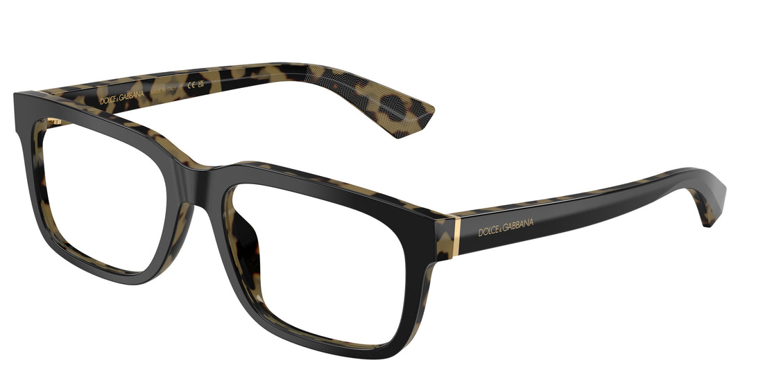 Prescription glasses dolce & gabbana dg3432 3404 negro rectangular masculino size 54mm - Main view