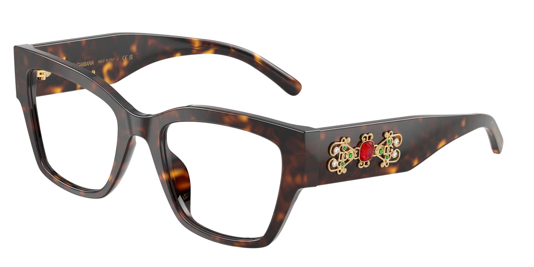 Gafas graduadas dolce & gabbana dg3435b 502 havana butterfly femenino talla 53mm - Vista principal