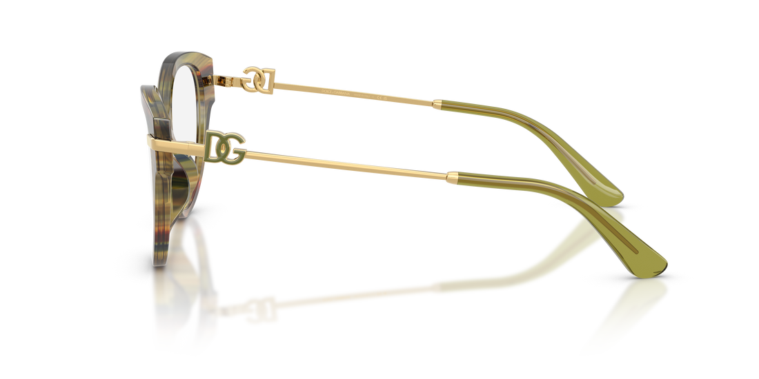 Brillen dolce & gabbana dg3438 3475 verde butterfly femenino größe 53mm - Detailansicht