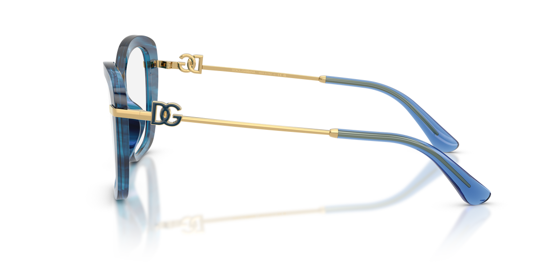 Brillen dolce & gabbana dg3439 3472 azul square femenino größe 55mm - Detailansicht