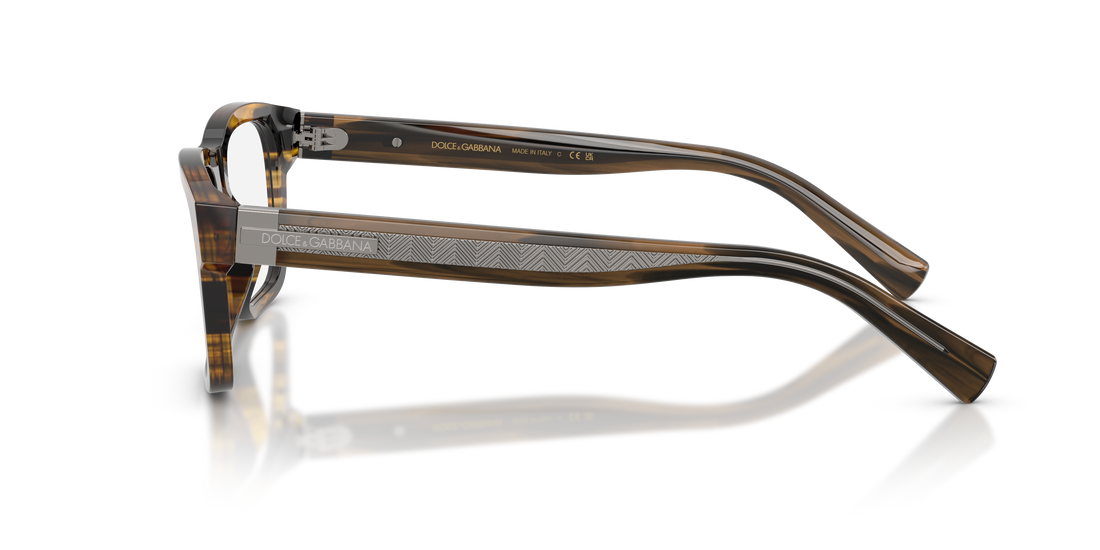 Gafas graduadas dolce & gabbana dg3446 3063 havana rectangular masculino talla 53mm - Vista de detalle