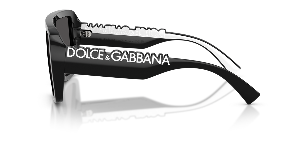 Occhiali da sole dolce & gabbana dg6204 501/87 negro rectangular unisex taglia 34mm - Vista dettagliata