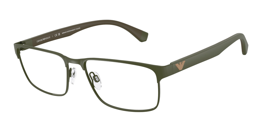 Óculos graduados emporio armani ea1105 3388 verde rectangular masculino tamanho 58mm - Vista principal