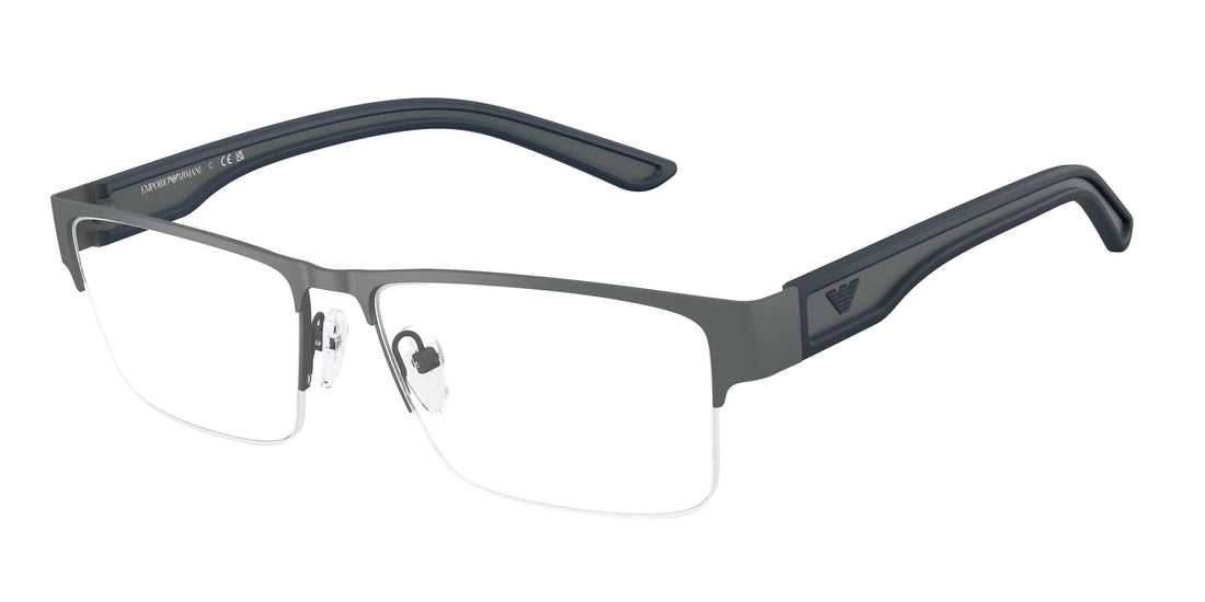 Óculos graduados emporio armani ea1182 3010 gris rectangular masculino tamanho 55mm - Vista principal