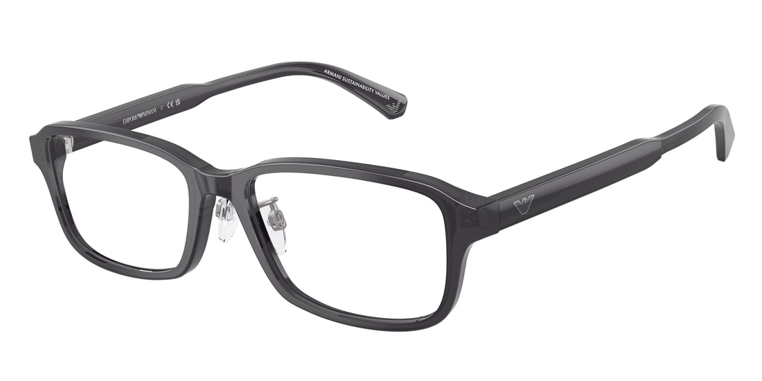 Óculos graduados emporio armani ea3215d 5029 gris pillow masculino tamanho 56mm - Vista principal