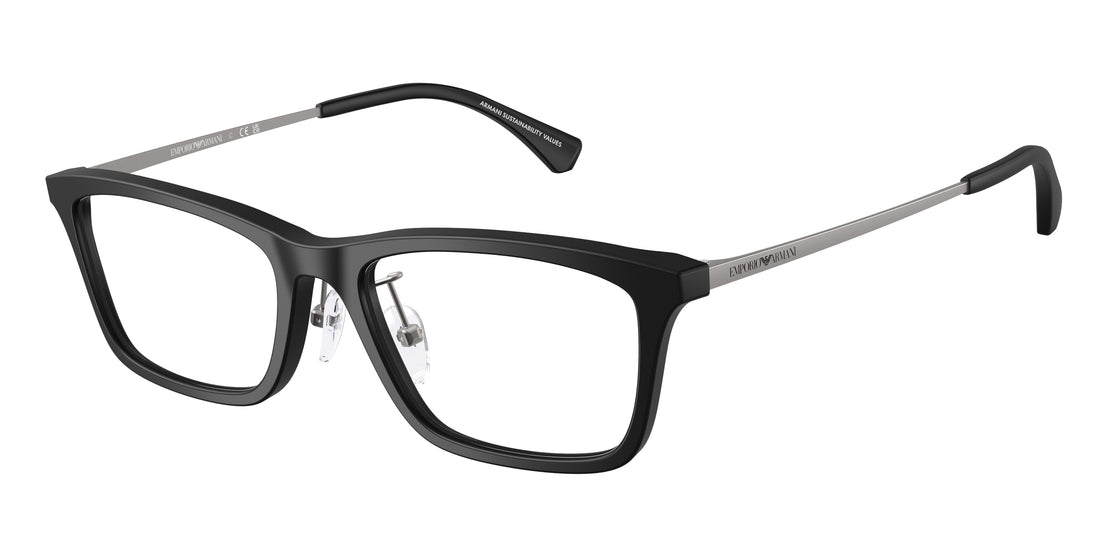 Óculos graduados emporio armani ea3252d 5001 negro rectangular masculino tamanho 54mm - Vista principal
