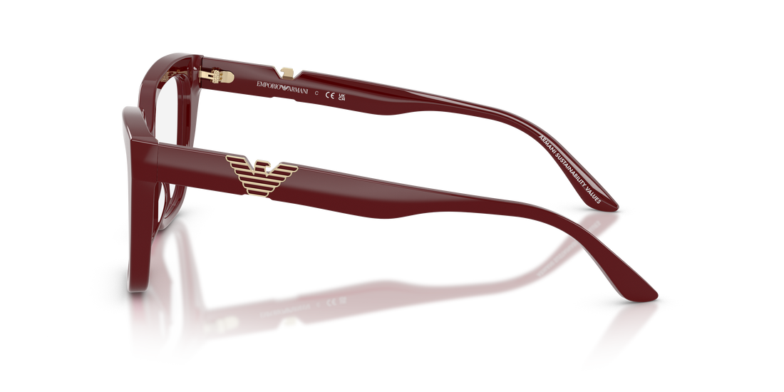 Occhiali da vista emporio armani ea3267u 6323 rojo cat eye femenino taglia 52mm - Vista dettagliata