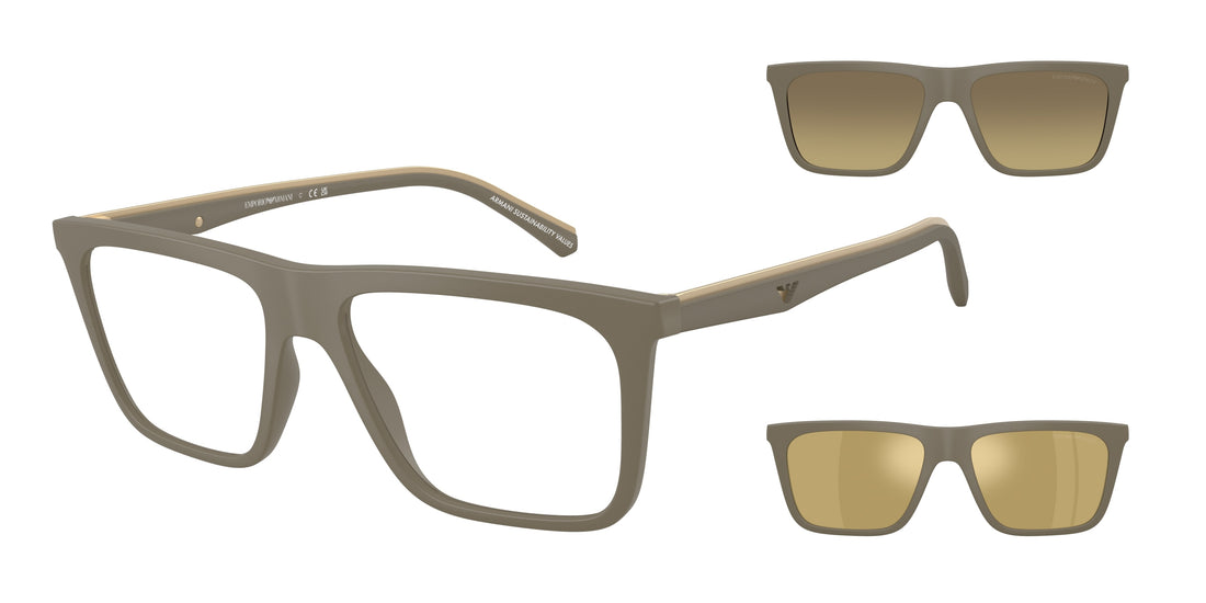 Sonnenbrillen emporio armani ea4258 54371w marron square masculino größe 56mm - Hauptansicht