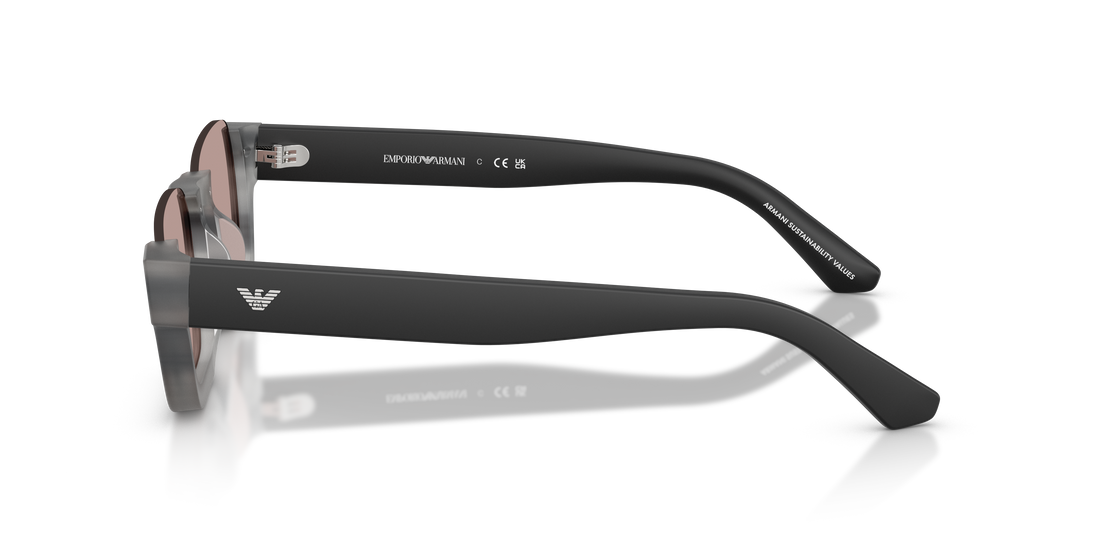 Lunettes de soleil emporio armani ea4268u 63677n gris irregular unisex taille 58mm - Vue détaillée