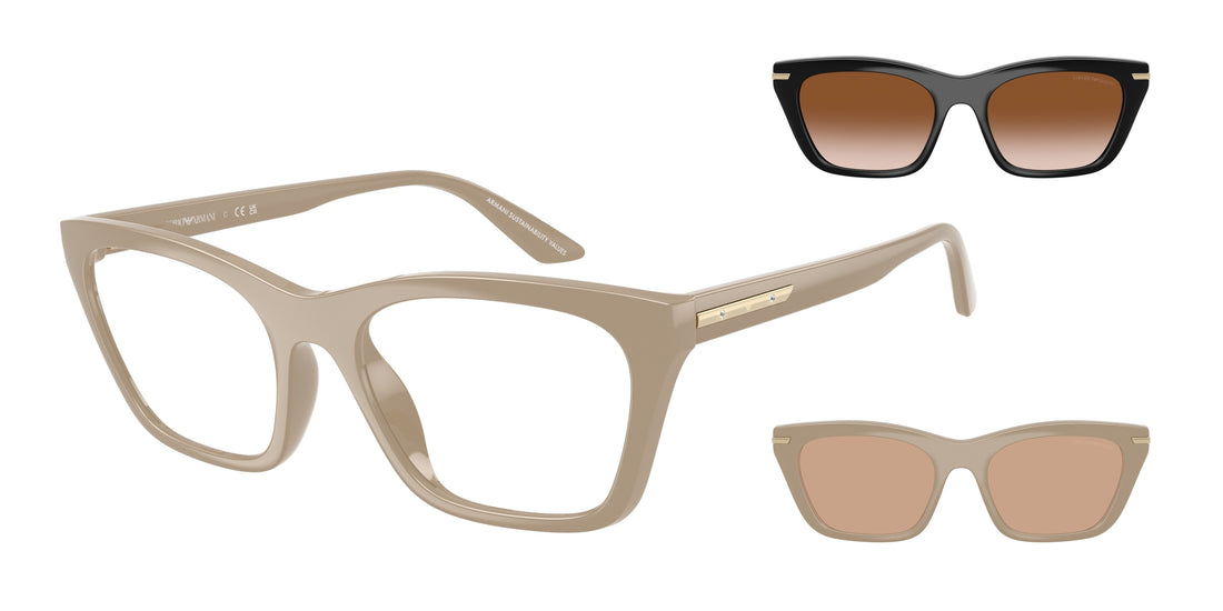 Lunettes de soleil emporio armani ea4274bu 63791w marron cat eye femenino taille 55mm - Vue principale