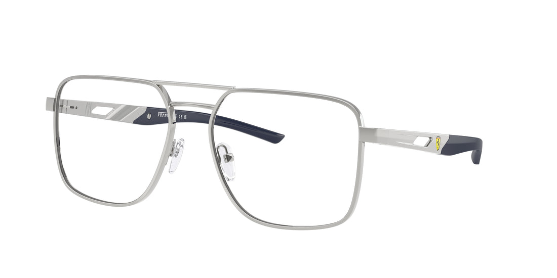 Óculos graduados ferrari scuderia fz7005 103 plateado square masculino tamanho 56mm - Vista principal