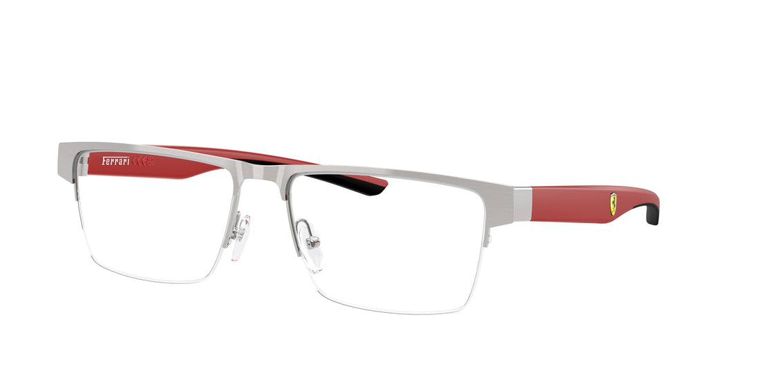 Óculos graduados ferrari scuderia fz7007 107 plateado rectangular masculino tamanho 57mm - Vista principal