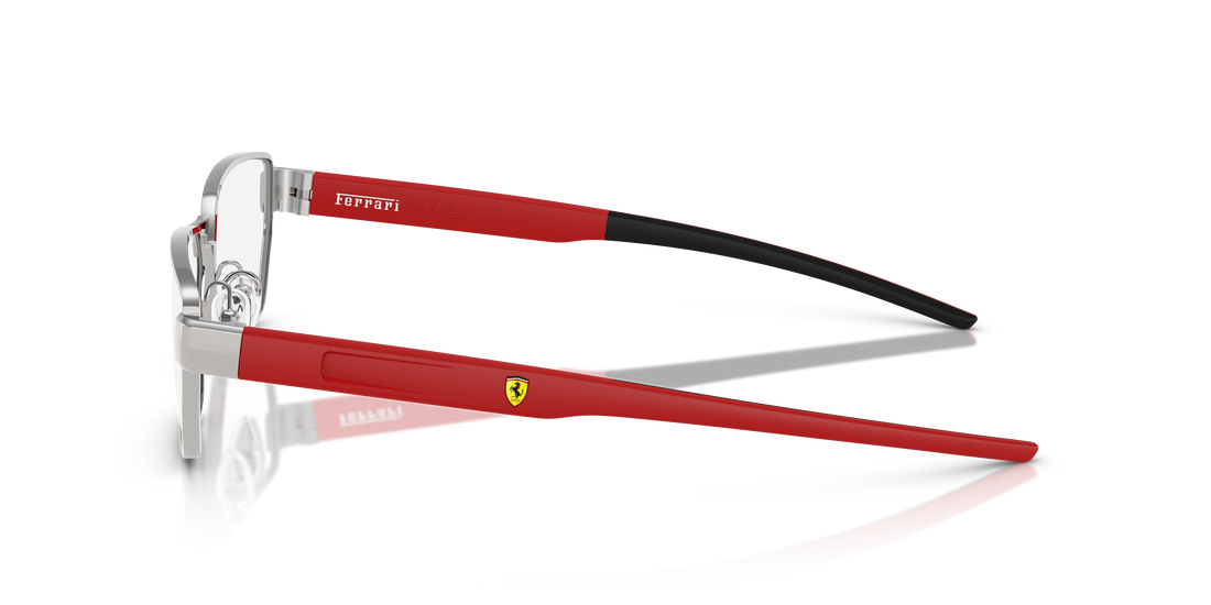 Óculos graduados ferrari scuderia fz7008 107 plateado irregular unisex tamanho 57mm - Vista de detalhe