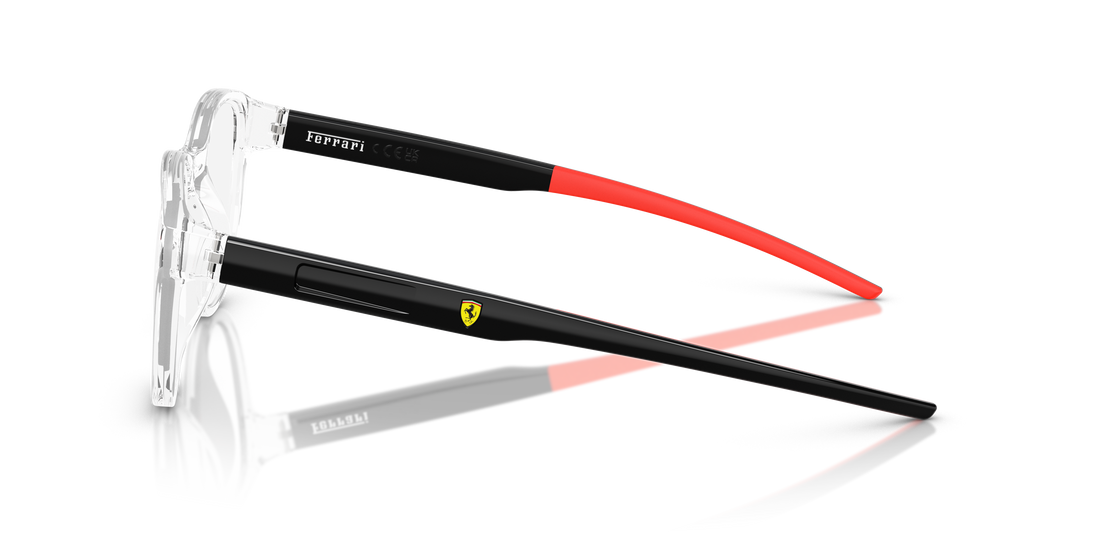 Óculos graduados ferrari scuderia fz8009u 513 transparente pantos unisex tamanho 50mm - Vista de detalhe