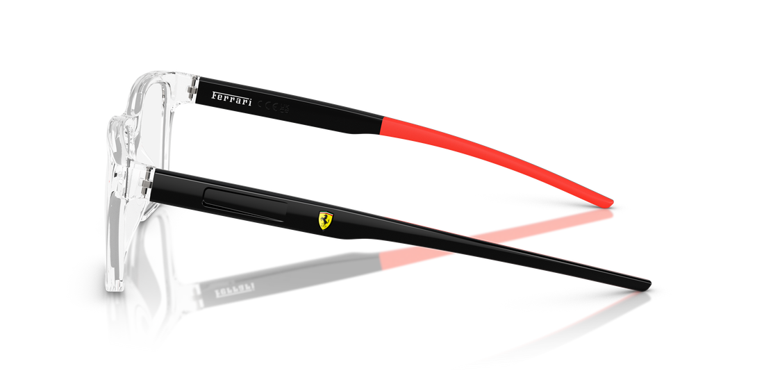 Óculos graduados ferrari scuderia fz8010u 513 transparente square masculino tamanho 56mm - Vista de detalhe