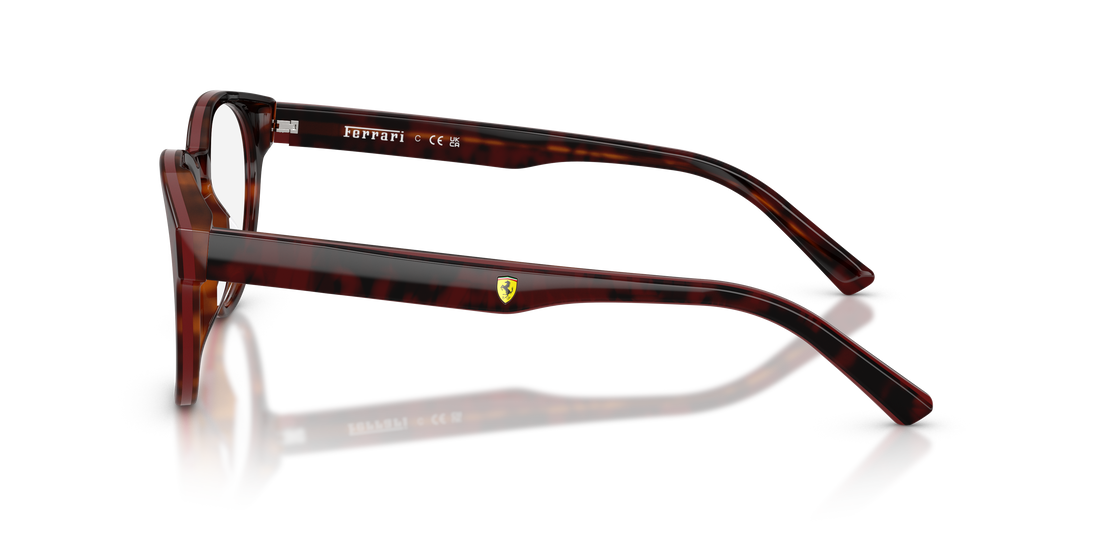 Gafas graduadas ferrari scuderia fz8022u 745 havana round masculino talla 51mm - Vista de detalle