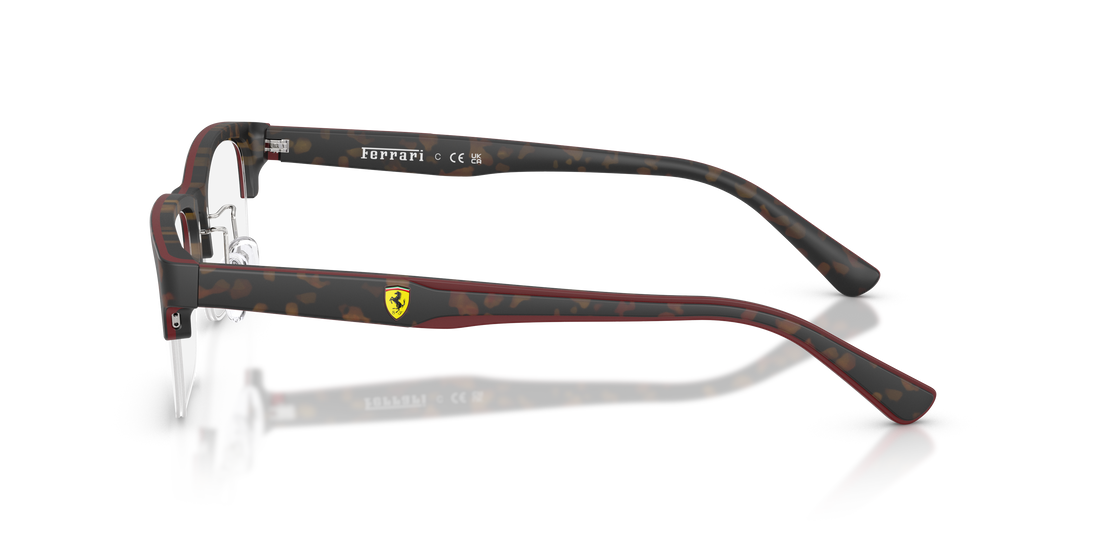 Óculos graduados ferrari scuderia fz8028 763 marron pillow unisex tamanho 53mm - Vista de detalhe