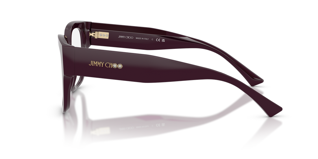 Lunettes de vue jimmy choo jc3042b 5075 violeta square femenino taille 54mm - Vue détaillée