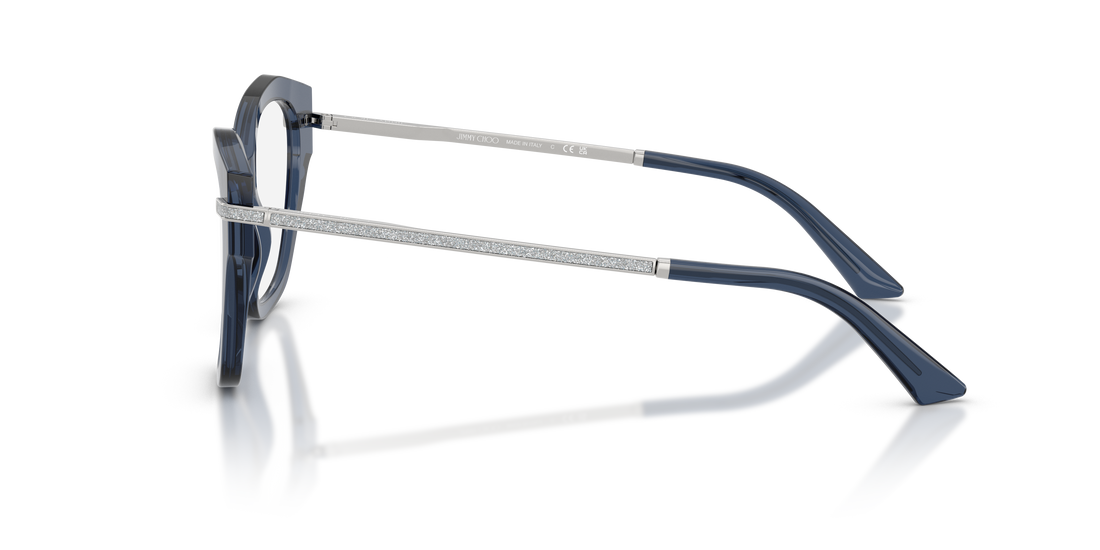 Occhiali da vista jimmy choo jc3043j 5035 azul cat eye femenino taglia 52mm - Vista dettagliata