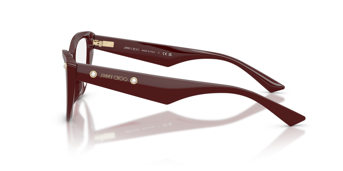 Occhiali da vista jimmy choo jc3044hu 5057 rojo cat eye femenino taglia 52mm - Vista dettagliata