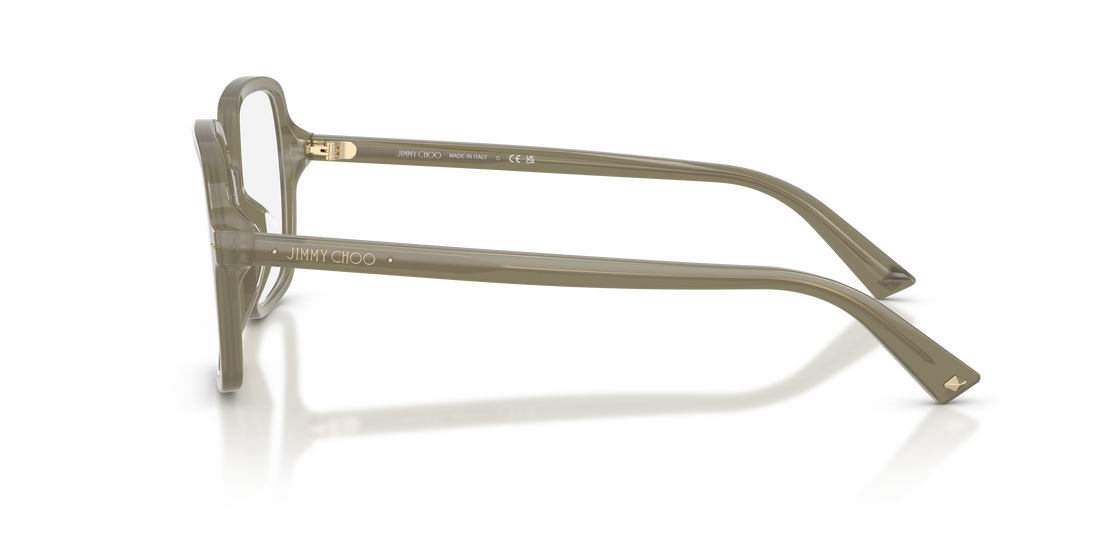 Occhiali da vista jimmy choo jc3046u 5082 verde square femenino taglia 53mm - Vista dettagliata